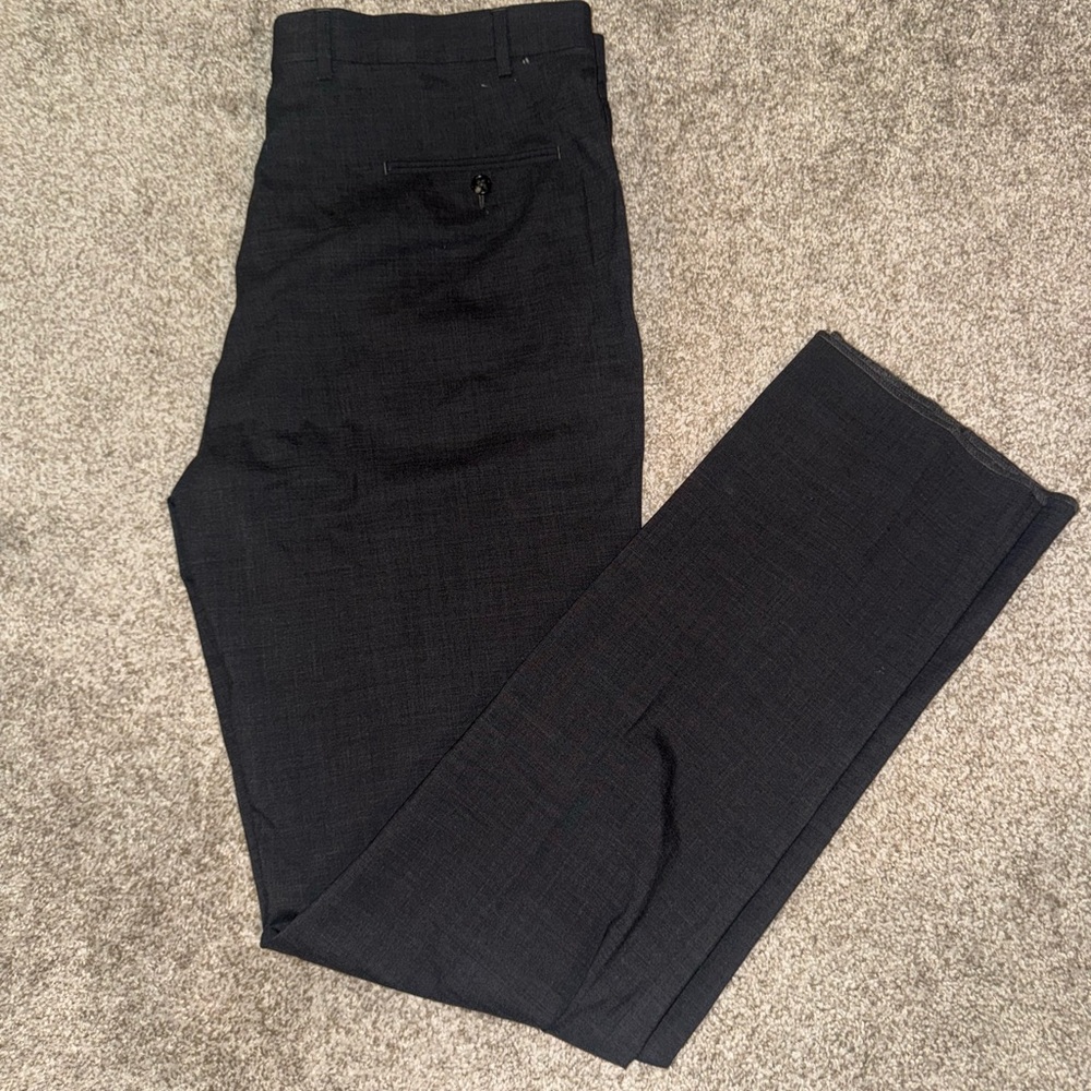 Hart Schaffner Marx Gray Wool Blend Trousers